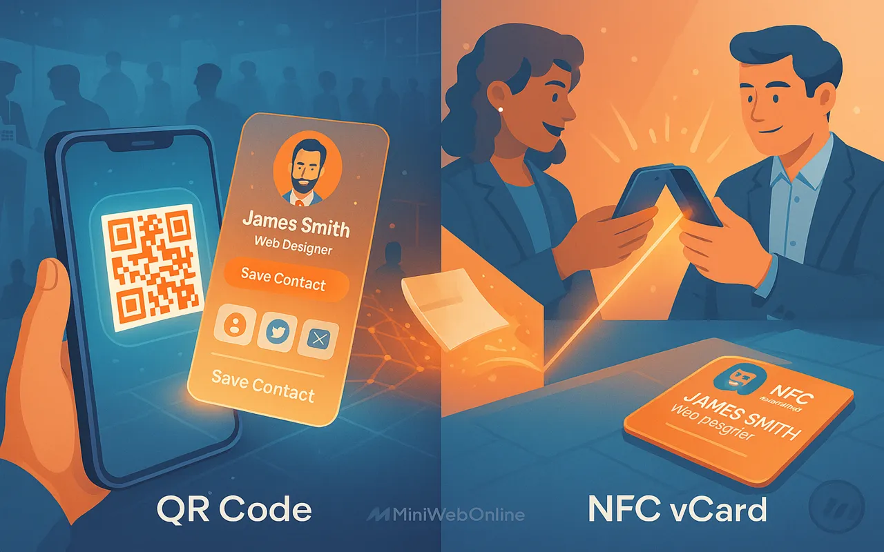 The Future of Contact Sharing: vCards with QR and NFC